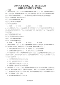 2023-2025北京高二（下）期末历史汇编：丰富多样的世界文化章节综合