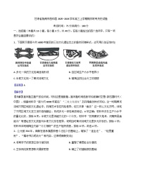 2025-2026学年度甘肃省陇南市西和县高三上学期期末联考历史试题（解析版）