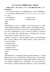 2025-2026学年度吉林省长春外国语学校高二上学期期末考试历史试题（解析版）