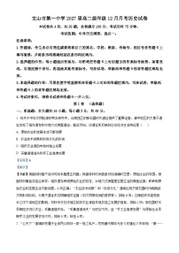 云南省文山壮族苗族自治州文山市第一中学2025-2026学年高二上学期12月月考历史试卷（含答案）