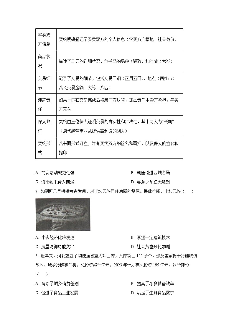 【历史】河北省邢台市卓越联盟2025-2026学年高二上学期第三次月考试题(学生版)第3页
