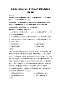 【历史】四川省泸州市2025-2026学年高二上学期期末质量检测试题(学生版+解析版)