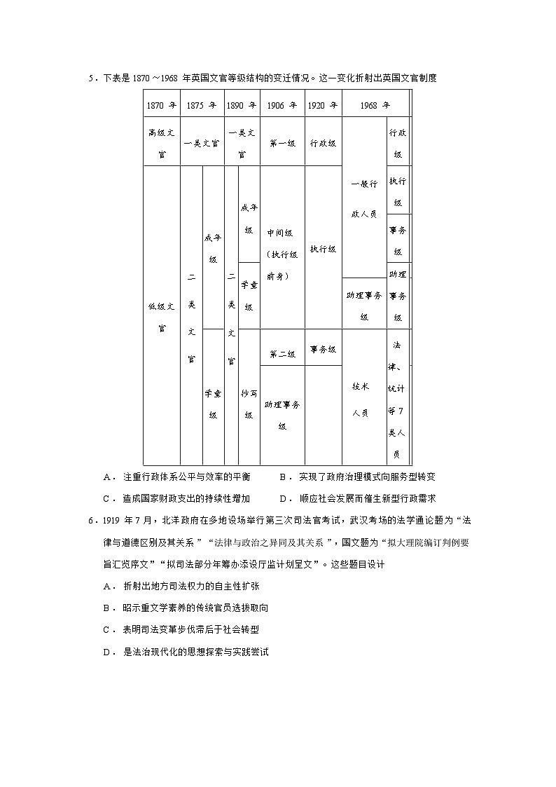 黑龙江省龙东十校联盟2025-2026学年高二上学期期末考试历史试题(Word版附答案)第2页