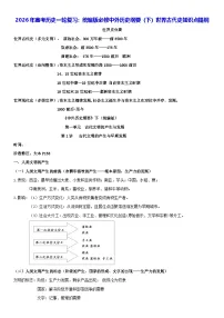2026年高考历史一轮复习:统编版必修中外历史纲要(下)世界古代史知识点提纲 讲义