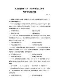 【历史】四川省宜宾市2025—2026学年高二上学期期末考试试题