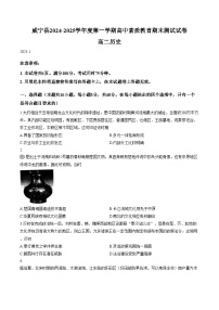 贵州省毕节市威宁彝族回族苗族自治县2024_2025学年高二上学期期末检测历史试题(文字版,含答案)