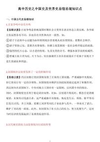 高中历史之中国史及世界史易错易混知识点（共15页）