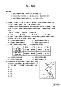 2025-2026学年浙江省衢州市高二上学期期末考试历史试题（无答案）