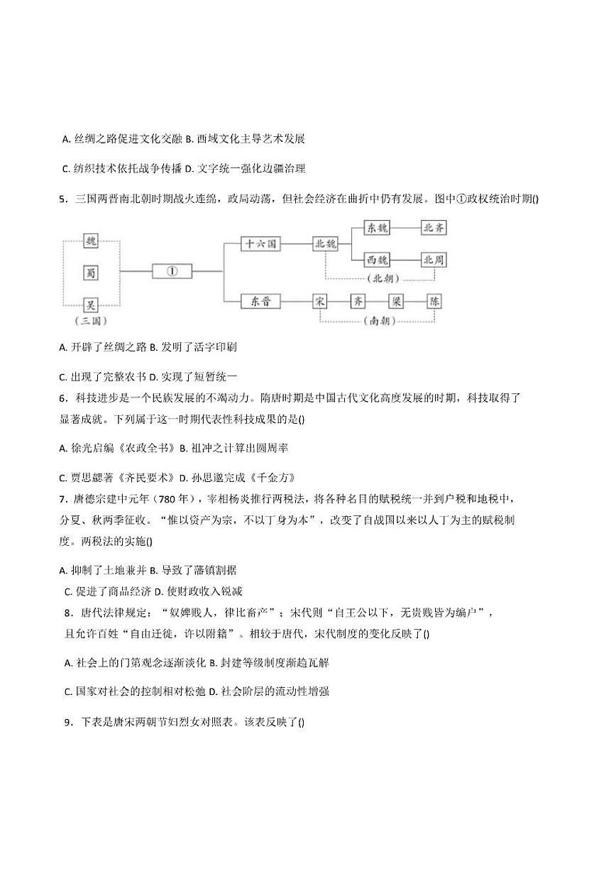 2025—2026学年度江苏省镇江市第二批次五校高一上学期12月月考历史试题(含答案)第2页