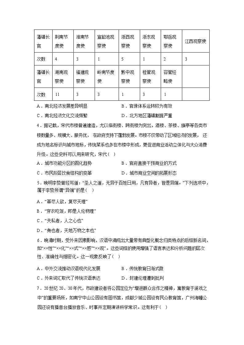 广西南宁市东盟中学2025-2026学年高三下学期开学适应性测试历史试卷含答案第2页