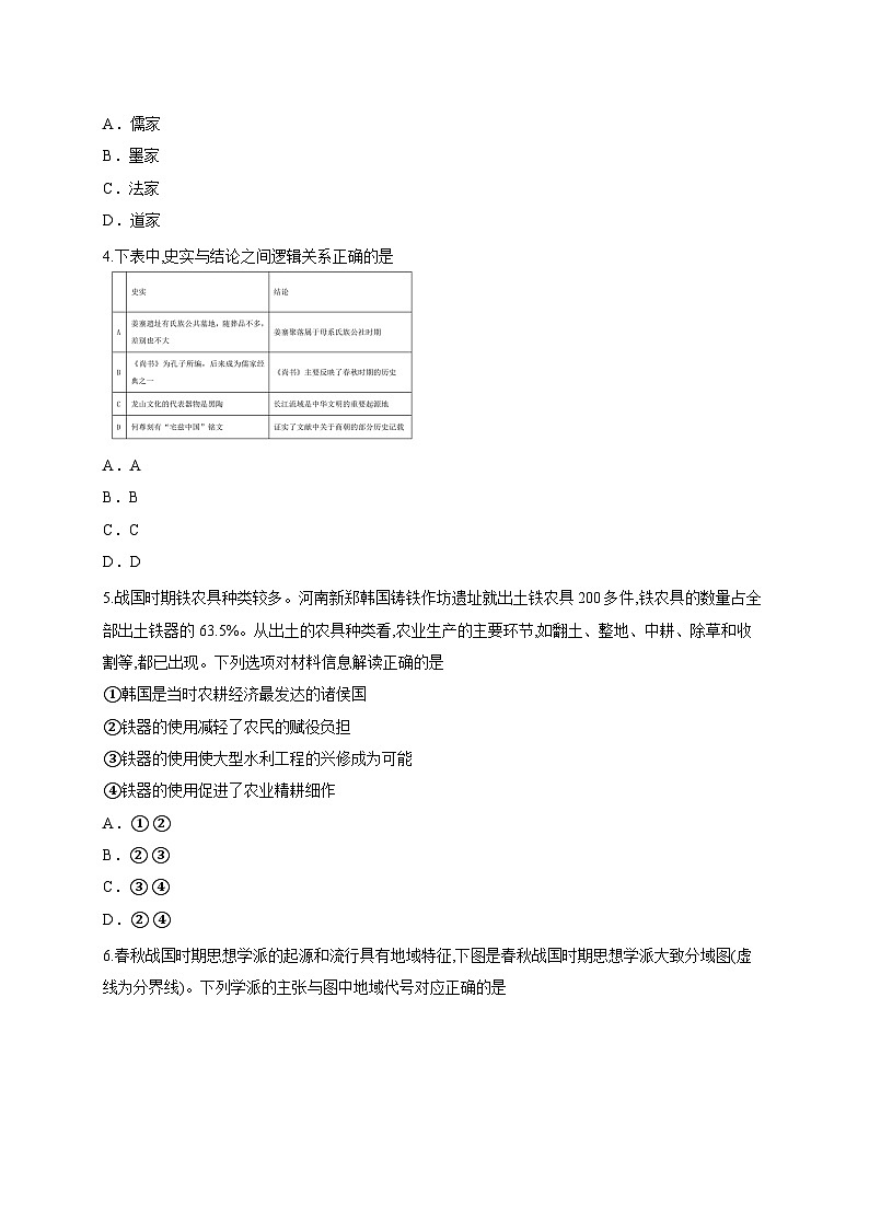 浙江省六校联盟2025-2026学年高一上学期10月月考历史试题第2页