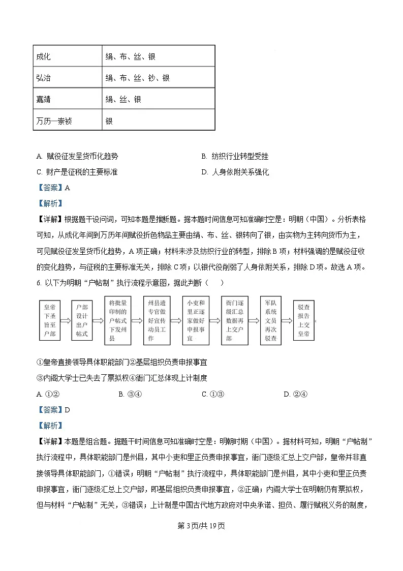 内蒙古自治区巴彦淖尔市第一中学2024-2025学年高二下学期期中考试历史试题 Word版含解析第3页