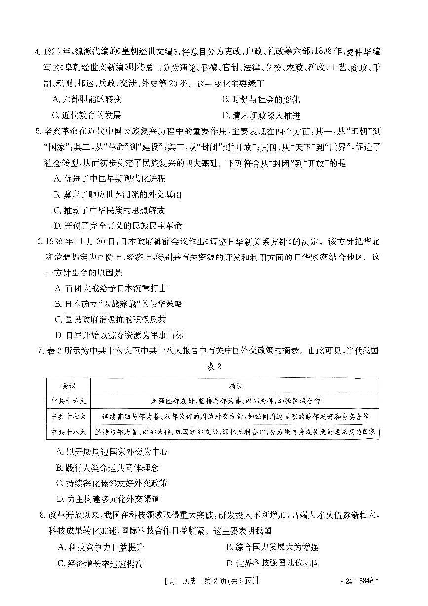 扫描件_历史试卷第2页