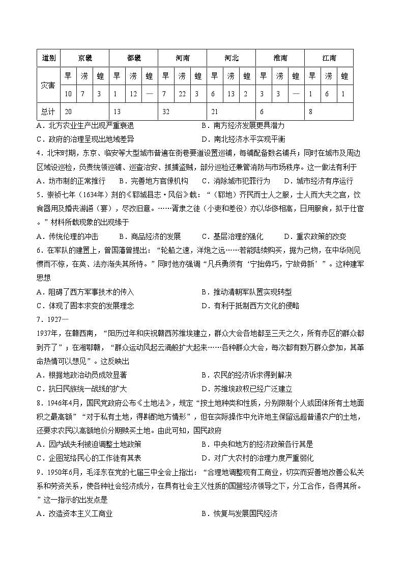 广西自治区南宁市2026届高三下学期第二次适应性测试历史试卷(PDF格式,含答案)第2页