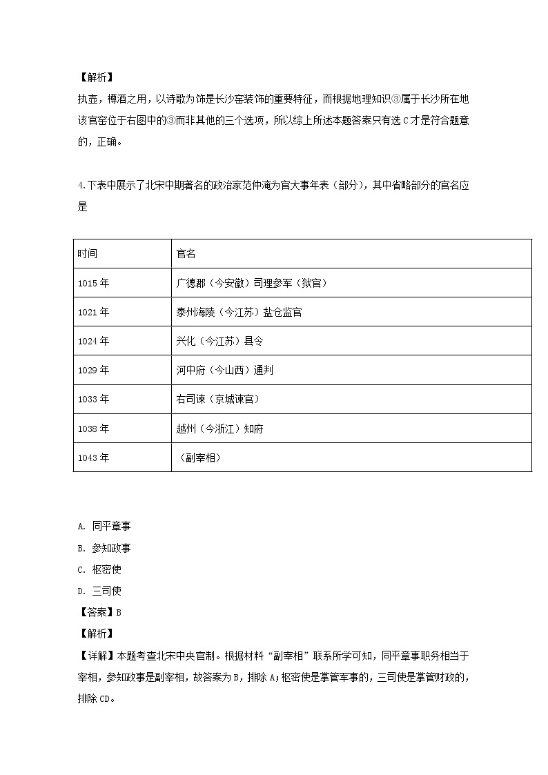 浙江省2019届普通高校招生选考仿真模拟卷七历史试题03