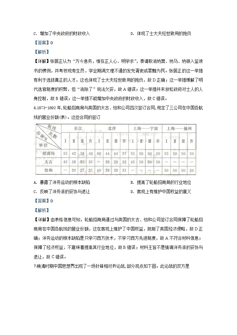 山东省济宁市2020届高三三模历史试题03