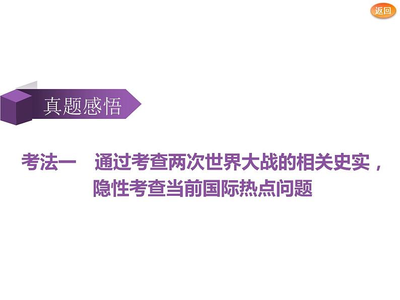 2019届二轮复习:选修③ 20世纪的战争与和平 【课件】(32张)07