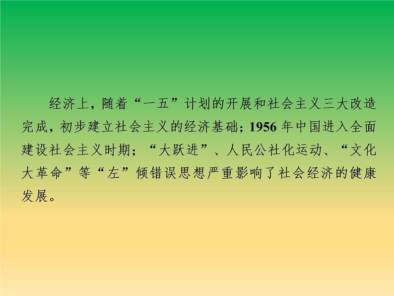 2019届二轮复习:第8讲 新中国成立到改革开放前 【课件】(99张)05