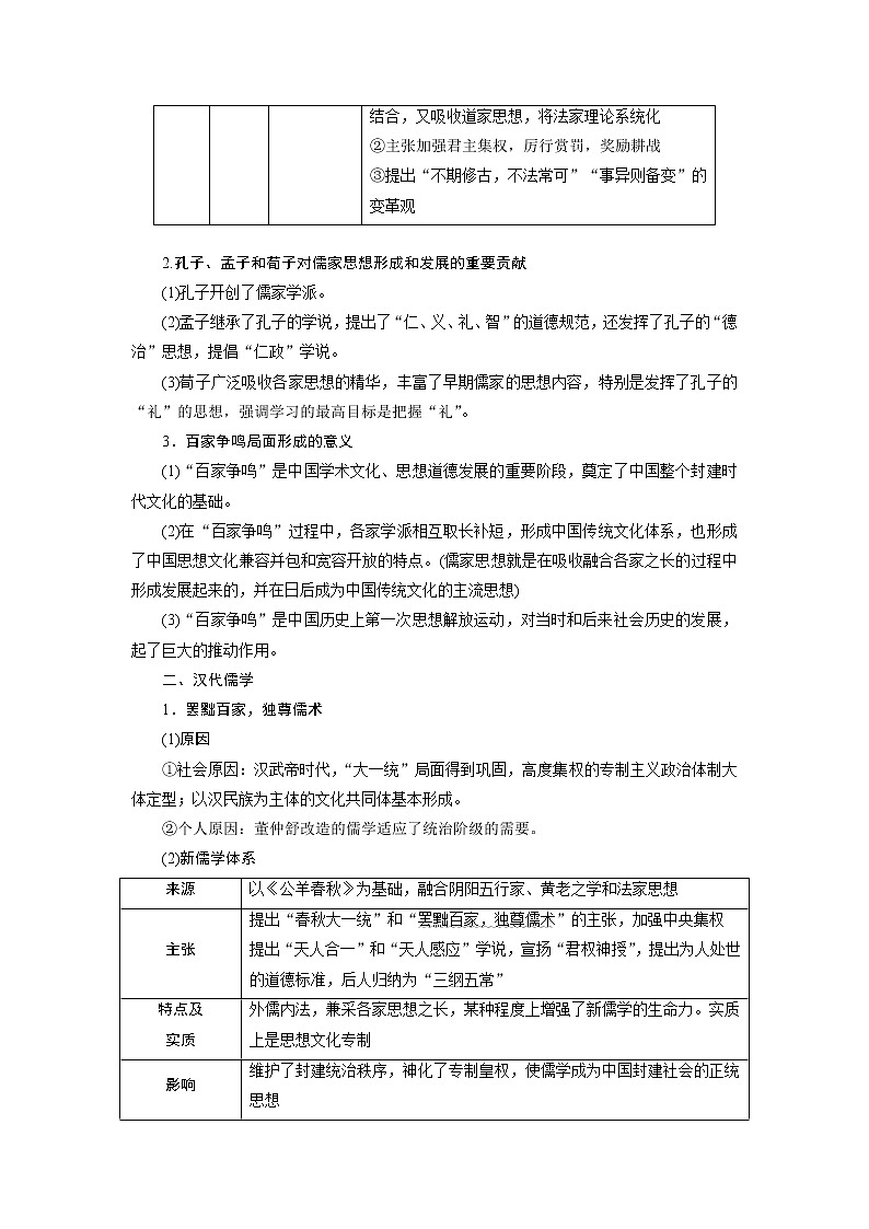 2020届二轮复习 专题三 中国传统文化主流思想的演变与科技文艺 学案(浙江专用)03