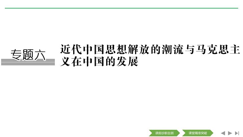 2020届二轮复习(浙江专用):专题六 近代中国思想解放的潮流与马克思主义在中国的发展(课件)(40张)01