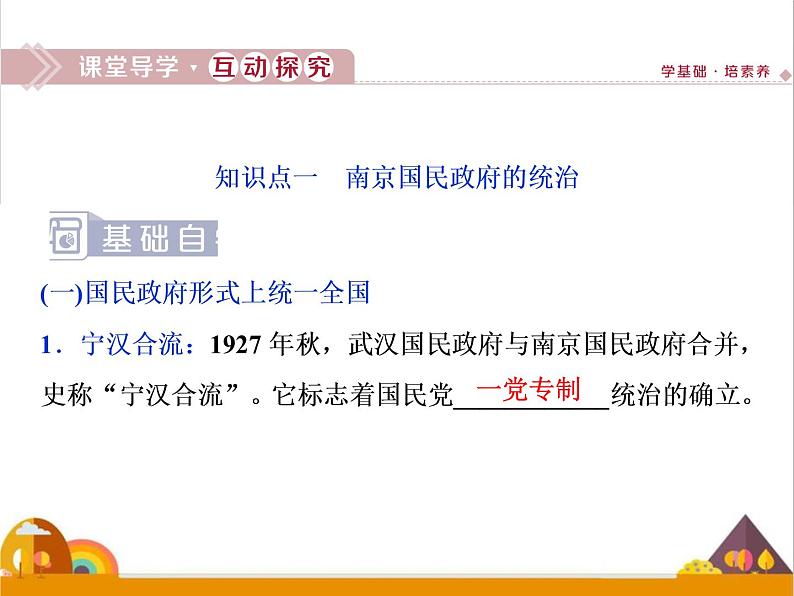 (新)统编版历史必修上册课件:第22课 南京国民政府的统治和中国共产党开辟革命新道路05