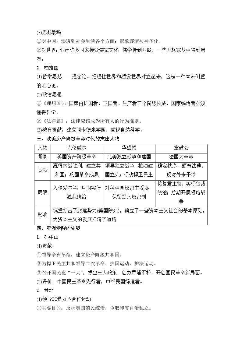 海南2019届高考历史一轮总复习教师用书：选考部分选修4　中外历史人物评说02