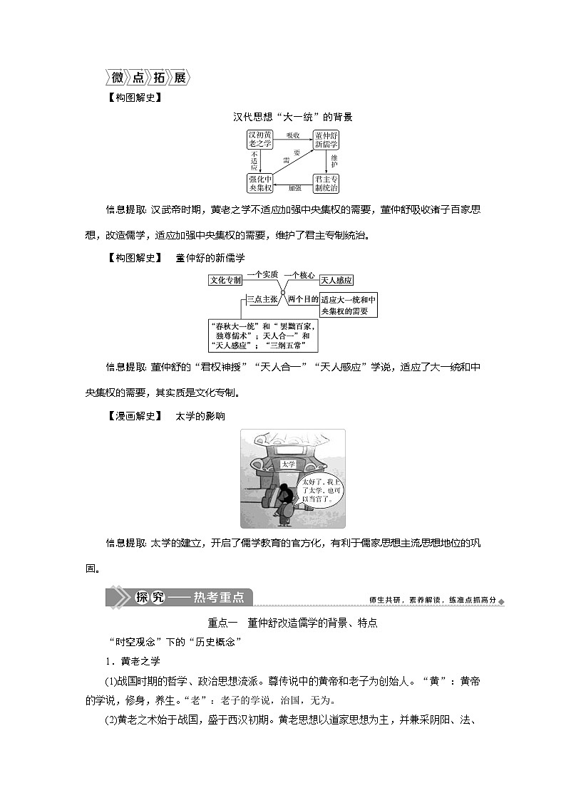 2021版新高考地区选考历史(岳麓版专题史)一轮复习讲义:第33讲 汉代的思想大一统02