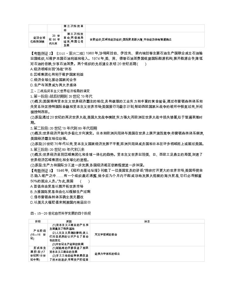 《全品高考复习方案》2020届高考一轮复习通史版历史:第16单元单元整合十六 学案02