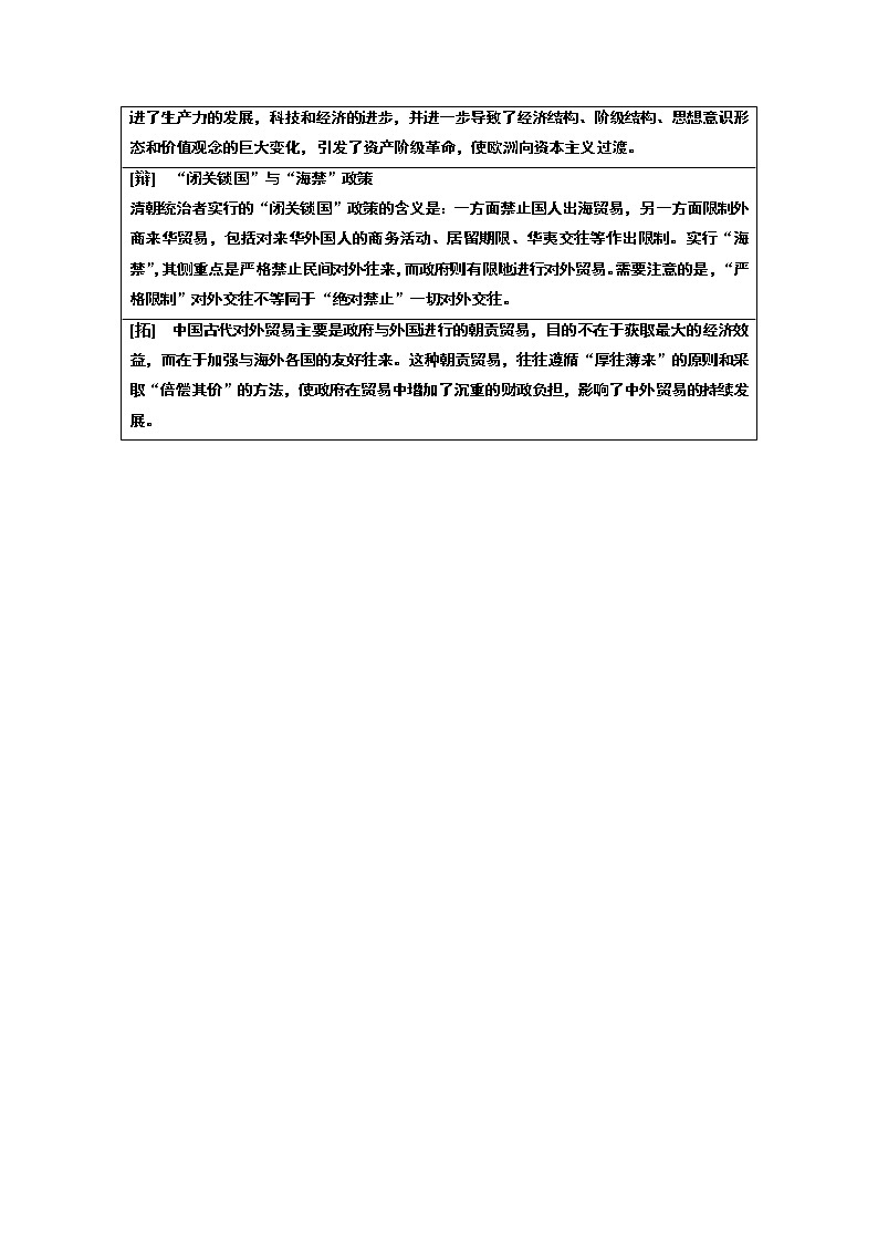 2020版高考一轮复习历史通史复习模式学案:第五单元第12讲 明清时期的经济第3页