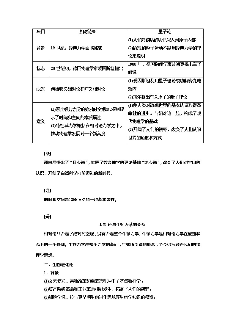 2020高考历史新一线大一轮专题复习模式北师大版讲义:专题十五课题四十三 近代世界科学技术的发展02