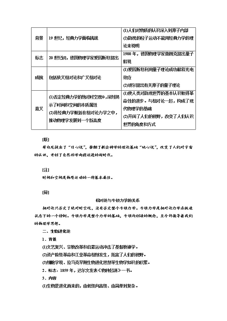 2020高考历史新一线大一轮专题复习模式岳麓版讲义:第十五单元课题四十三 近代以来世界的科学发展历程02
