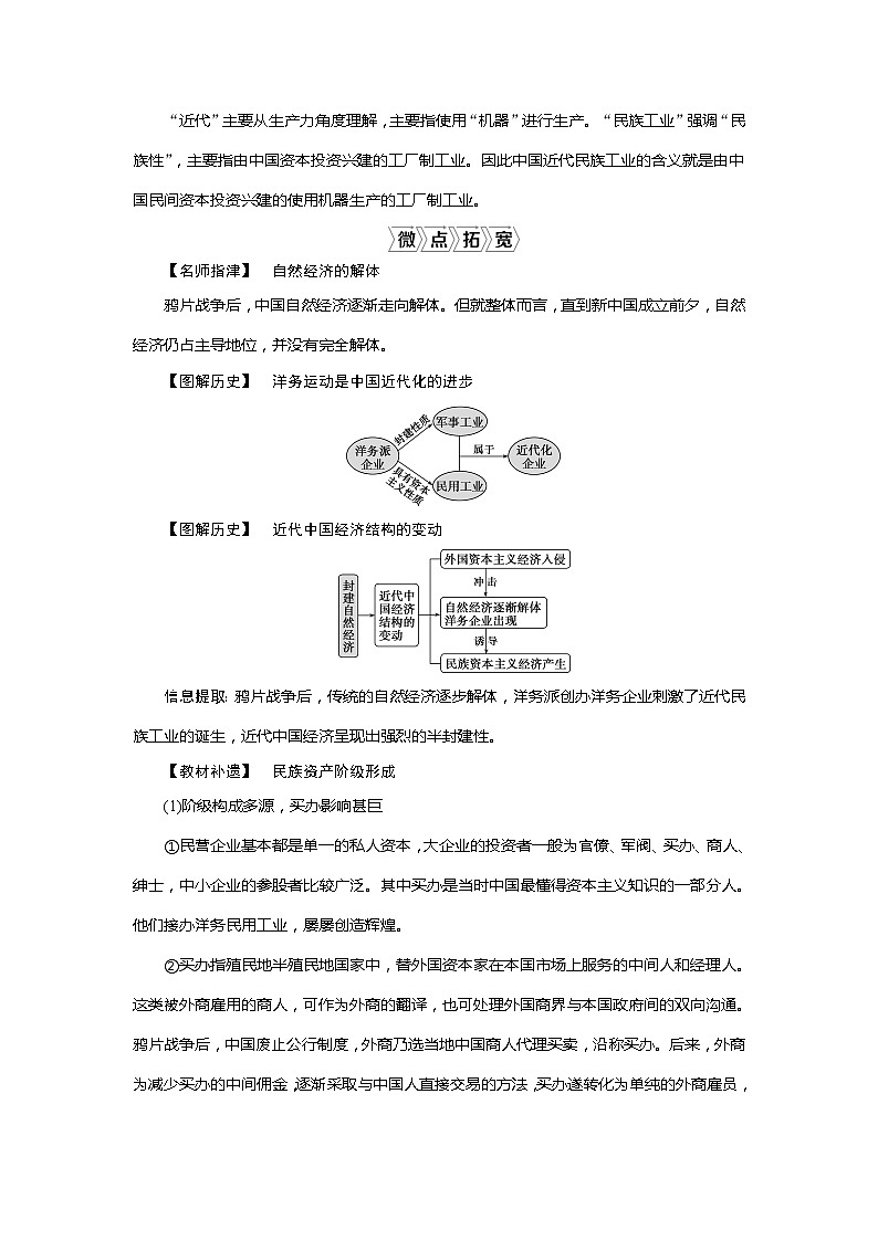 2021版高考?xì)v史（岳麓版專題史）一輪復(fù)習(xí)學(xué)案：第23講　近代中國社會經(jīng)濟(jì)結(jié)構(gòu)的變動和民族工業(yè)的興起第2頁
