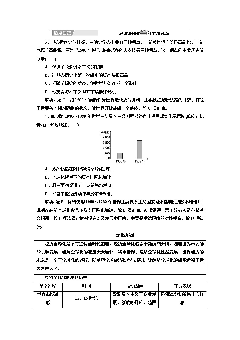 2020版高考一轮复习历史专题复习模式人教版学案:第十一单元单元末——查漏补缺提能增分02