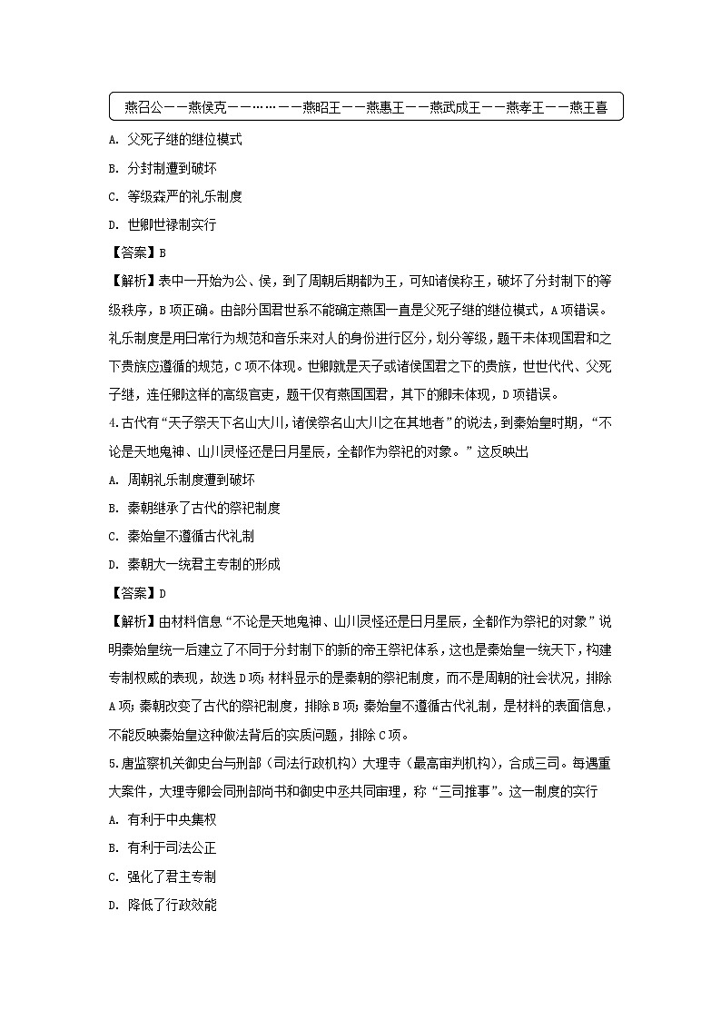 【历史】安徽省阜阳市第三中学2018-2019学年高二下学期期中考试试题 (解析版)02