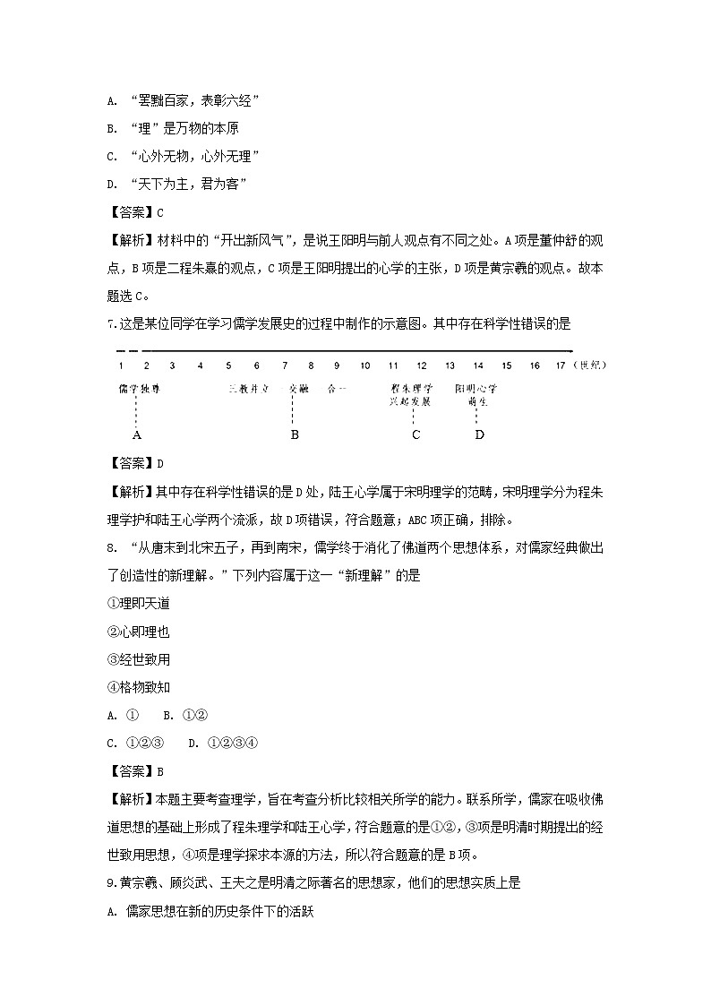 【历史】北京市中央民族大学附属中学2018-2019学年高二10月月考试题(解析版)03