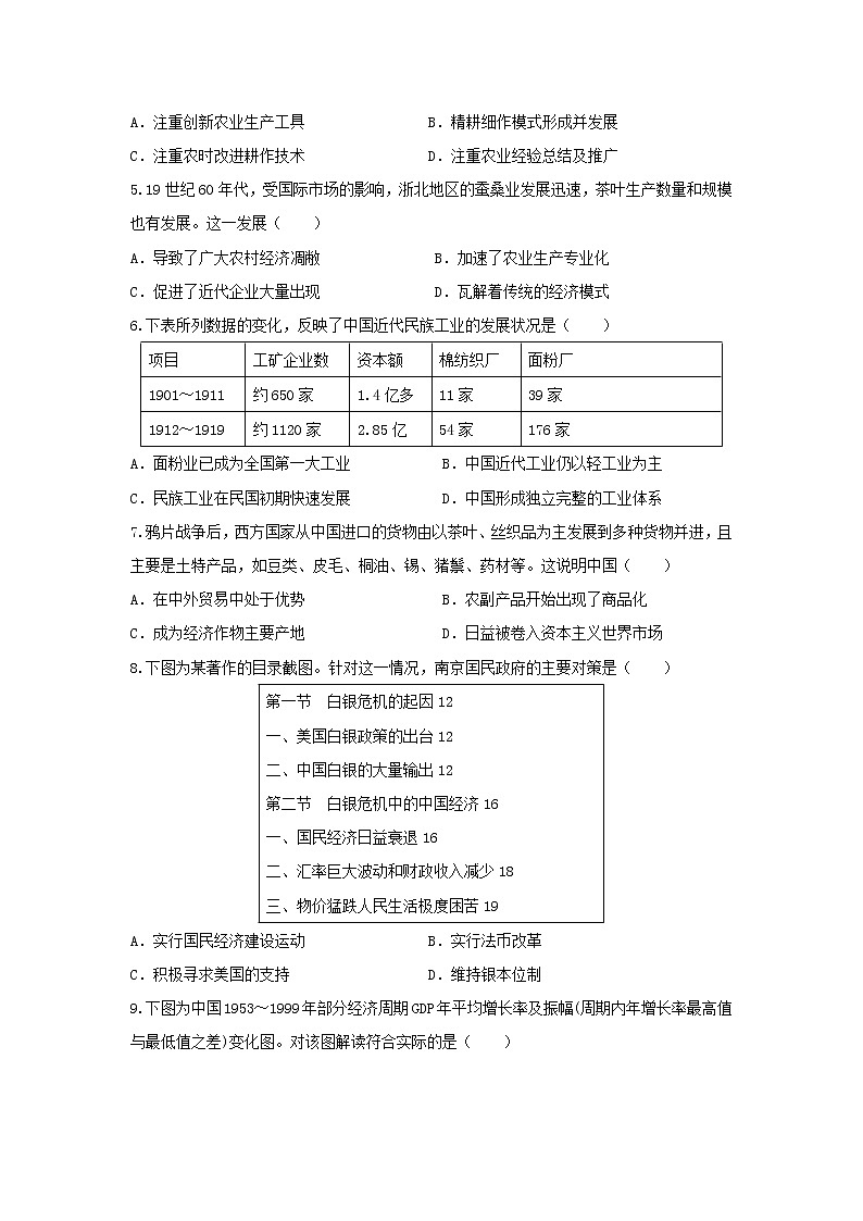 【历史】湖北省黄冈市麻城市实验高中2019-2020学年高二8月月考试卷02
