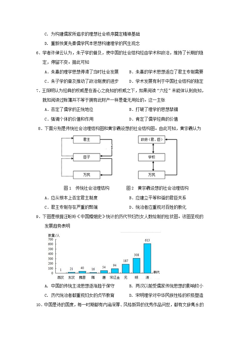 【历史】河南省辉县市第一高级中学2019-2020学年高二10月月考试卷02