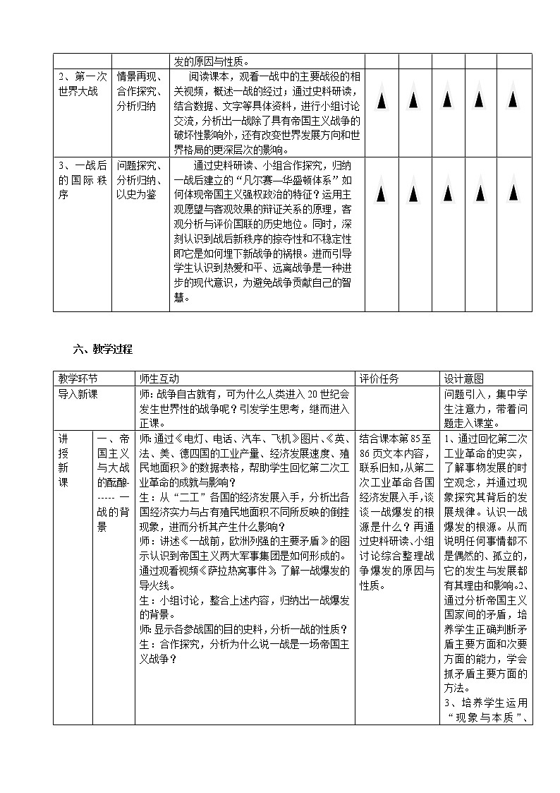 2019-2020学年部编版必修下册:第14课 第一次世界大战与战后国际秩序 教案202