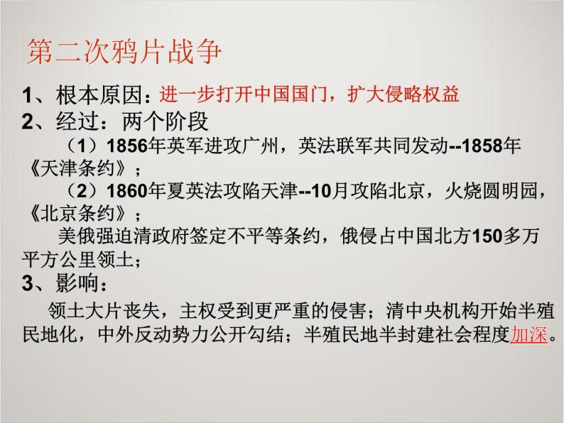 人教版高中历史必修1课件：第四单元 近代中国反侵略、求民主的潮流复习206