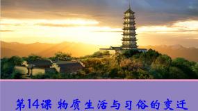高中人教版 (新课标)14 物质生活与习俗的变迁图片ppt课件