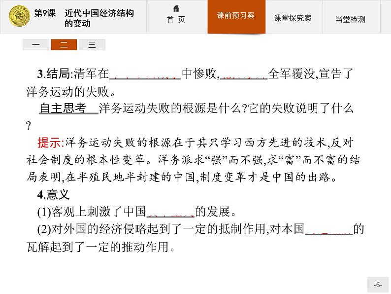 高中历史人教版必修2课件:9 近代中国经济结构的变动06