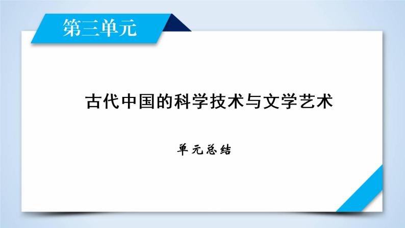 人教版历史必修三课件：第3单元　古代中国的科学技术与文学艺术 单元总结302