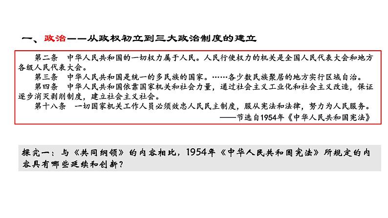 教学课件:第26课+中华人民共和国成立和向社会主义过渡(2)第6页