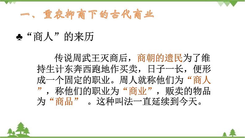 高一历史必修2同步精品课件(人教版)第1单元 第3课 古代商业的发展02