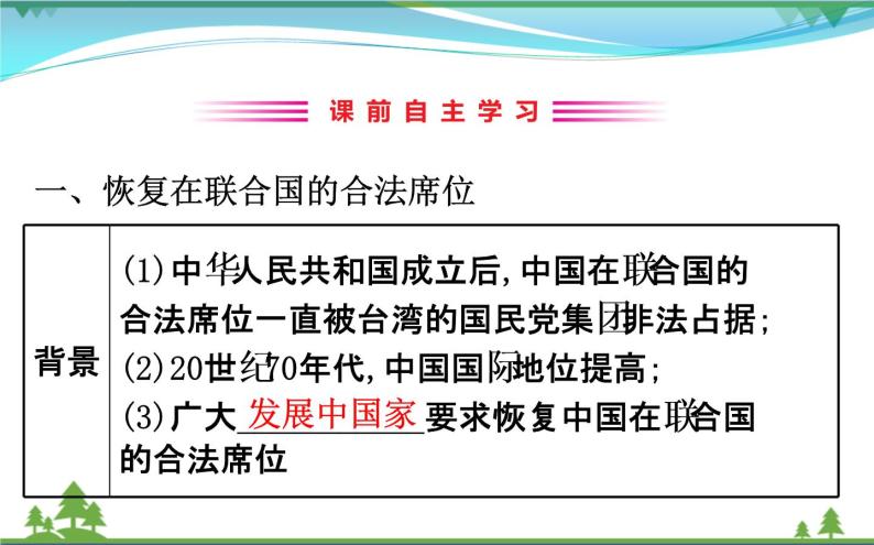 新人教版 必修1高中历史第七单元现代中国的对外关系7.24开创外交新局面课件03