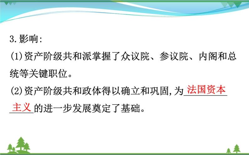 新人教版 必修1高中历史第三单元近代西方资本主义政治制度的确立与发展3.9资本主义政治制度在欧洲大陆的扩展课件08