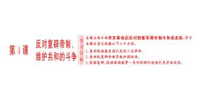 历史选修2 近代社会的民主思想与实践第4课 反对复辟帝制、维护共和的斗争说课ppt课件