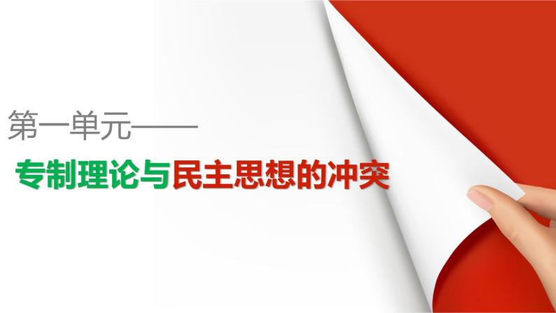 高中历史（人教版选修二）课件：第1单元 专制理论与民主思想的冲突  单元学习总结课件01