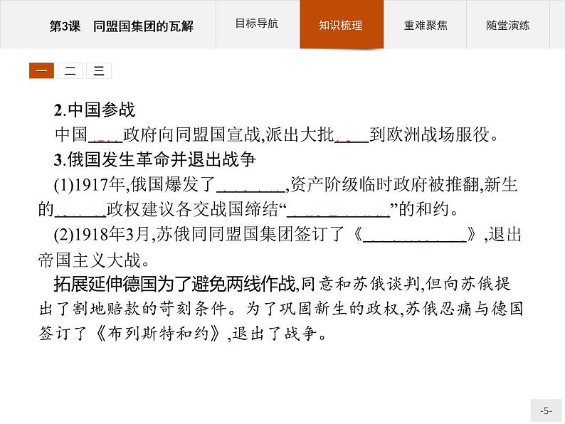 高中历史人教版选修3课件:1.3 同盟国集团的瓦解课件05
