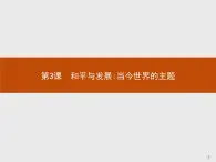 高中历史人教版选修3课件：6.3 和平与发展：当今世界的主题课件